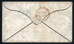 Stamp of South Africa » Cape of Good Hope 1858 cover franked Triangle 6d pale rose-lilac (SG7), near full margins