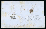 Stamp of France » Lettres Classiques 1858, Variété POSTFS en bande de 4 timbres Napoléon