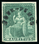 Stamp of Mauritius » 1858-62 Britannia Issues (SG 26-35) 1858, undenominated Britannia issue, imperforate, no