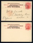 Stamp of Nigerias » Niger Coast Protectorate Postal Stationery Cards: Group of five 1d stationery cards incl. a registered example
