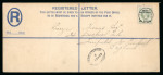 Stamp of Nigerias » Niger Coast Protectorate Postal Stationery Registered Envelopes: Group of size H2 registered incl. one to England with 1892-94 1s green