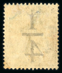 Stamp of India » 1855-1946 De La Rue and later Crown Colony Issues 1898, 1/4 surcharge on 1/2a blue-green, two different essays of the surcharge
