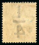 Stamp of India » 1855-1946 De La Rue and later Crown Colony Issues 1898, 1/4 surcharge on 1/2a blue-green, two different essays of the surcharge