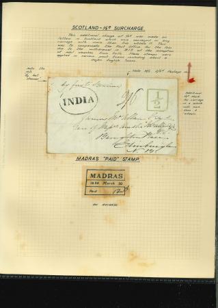 Stamp of India » Postal History 1843, Calcutta, two letters dated 19th Dec. sent to