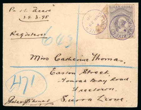 Stamp of Nigerias » Niger Coast Protectorate Collection: Balance group of covers, fronts and cancels with the 1894 (Jan), 1894 (May) and 1897-98 issues
