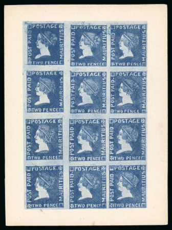 Stamp of Mauritius » 1859 Sherwin Issue (SG 40) 1900 Sherwin coloured autotype illustrations of the (unissued) 1d vermilion and the 2d blue