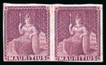 Stamp of Mauritius » 1858-62 Britannia Issues (SG 26-35) 1858-62 Un-denominated Issue (9d.) dull magenta pair, unused