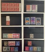 Stamp of France » Collections 1849-1960, sur des plaquettes de présentation ensemble