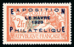 Stamp of France » Émissions à partir de 1900 1929, Merson surchargé Y&T n°257A, Exposition Philatélique