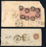 Stamp of Indian States » Hyderabad 1871-1909 perf. 12 1/2 issues on three covers