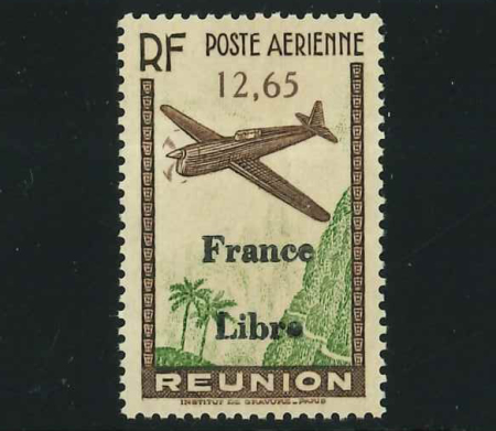 Stamp of Colonies françaises » Réunion Réunion, 1938 : poste aérienne Y&T n°5 neuf **/*, sur