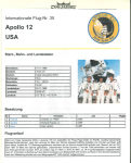 Stamp of Thematics » Space Space : USA   APOLLO 12 advanced collection built