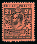 Stamp of Falkland Islands 1869-1960s, interesting mix of material incl. cut-outs of both the 1869-76 boxed and circular franks