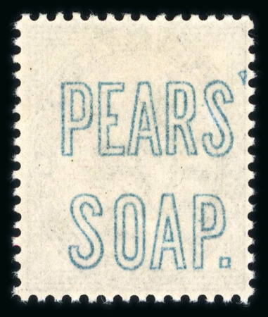 Stamp of Great Britain » 1855-1900 Surface Printed » 1887-1900 Jubilee Issue & 1891 £1 Green 1887 Jubilee 1/2d vermilion and 1881 1d lilac with "PEARS' SOAP" underprints in orange and blue respectively,