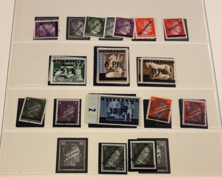 Stamp of Austria Austria, 1945-81, 2 collections in albums and diverse duplication in stock book and file