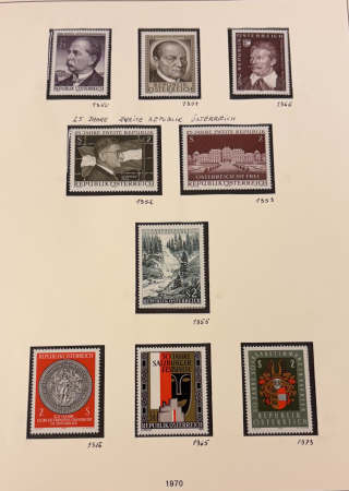 Stamp of Austria Austria, 1959-81, Colln. in 3 beautiful homemade albums, noted 2 plate errors