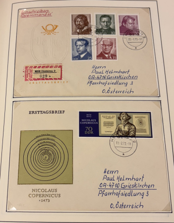 Stamp of Germany 1947-1990 Germany (Bund & GDR) colln. of used Bund and GDR cover colln.(FDC'S)