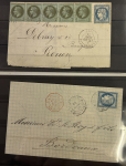 Stamp of France » Lettres Classiques Collections 1849-1870 Lot de 14 lettres ou fragment avec des affr.