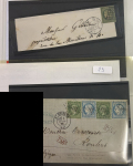 Stamp of France » Lettres Classiques Collections 1849-1870 Lot de 14 lettres ou fragment avec des affr.