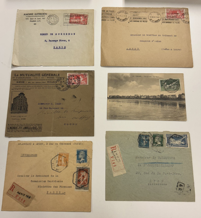 Stamp of France » Collections 1924, lot de 60 lettres et cartes toutes affranchies