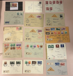 Stamp of Liechtenstein Liechtenstein 1920-63 Accumulation of mostly covers or cards, noted diverse medium better ones, etc.