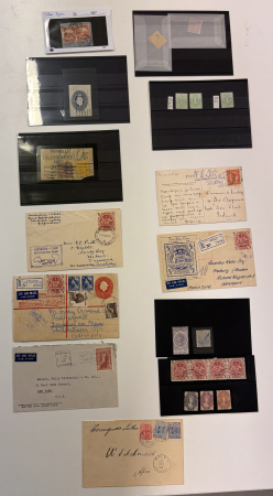Stamp of Australia » Collections 1855-1960 Lot of odds and ends including 1932 Sydney Harbour Bridge 5s with CTO