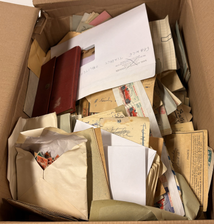 Stamp of Large Lots and Collections All world, 1850-1950 in a box large set of thousands