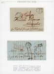 Stamp of Thematics » Disinfected Mail 1833-45 Disinfected Mail : small group on 6 exhibition pages with disinfected mail (10) of Spain, Malta, Greece & Syria