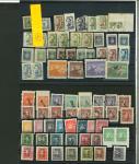 Stamp of China » Communist China » East China 1942 East China (Shandong) large selection on three stock cards of issues