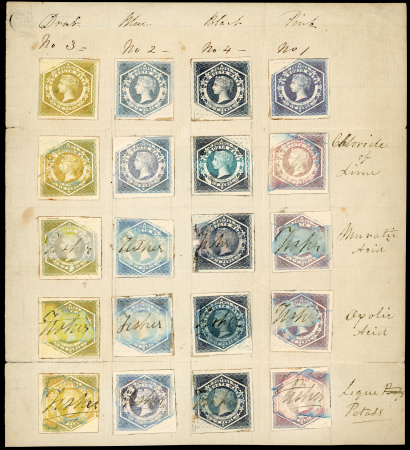 1854-59 New South Wales Perkins Bacon proofs sheet of 20