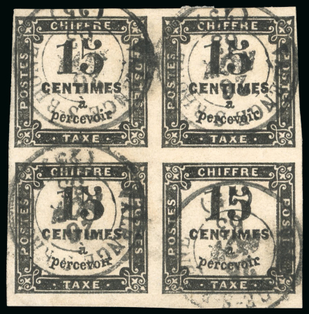 Stamp of France » Timbres-Taxe 1863, timbre taxe non-dentelé n° 3B 15c type II en