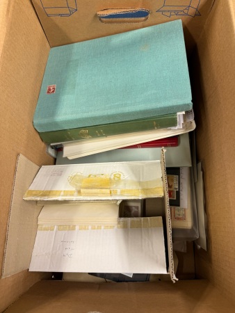 Stamp of Large Lots and Collections All world : in a very large box accumulation of thousands of mint and used stamps.