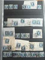 Stamp of France » Collections 1853-1862, dans 6 classeurs, étude/accumulation de