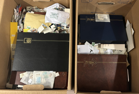 Stamp of Large Lots and Collections All World : 1880-2000, in two large and heavy boxes