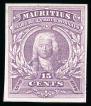Stamp of Mauritius » 1899 Birth Bicentenary of la Bourdonnais (SG 136) 1899 (April) Mahé de la Bourdonnais, 15c in ten different imperforate colour trials