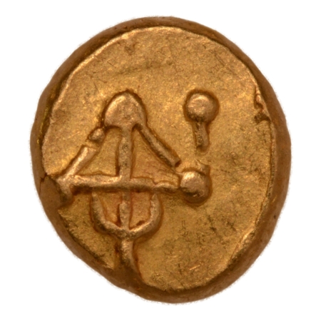 Greco-Bactrian Kingdom, Eucratides I, c. 171-145 BC, AV hemihecte (1/12 stater), 0.53 g.