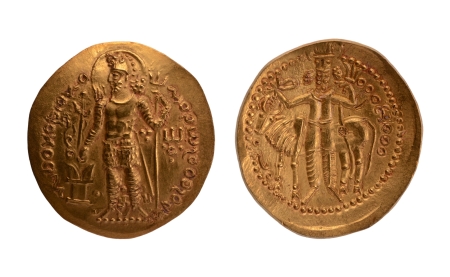 Stamp of Coins » Sasanian Kingdom and Kushano-Sasanian Kushano Sasania, Peroz I Kushanshah, c. 285-300 AD, AV dinar, 7.81 g.