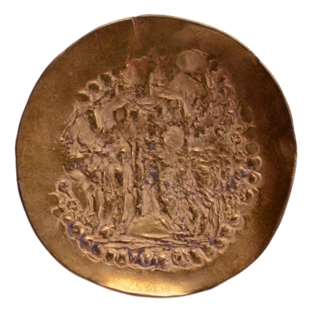 Kushano-Sasanian, Bahram I, c. 340-345. AV dinar, 7.55 g.
