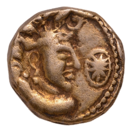 Indo-Sasania, Ranaditya Satya, c. 450-475, debased AV dinar, 6.84 g.