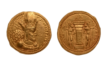Stamp of Coins » Sasanian Kingdom and Kushano-Sasanian Sasanian Kingdom, Shahpur I, c. 240-272, AV dinar, 7.35 g.
