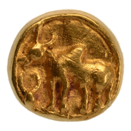 Mauryan kings, local issue, probably Taxila, c. 3rd-2nd century BC, AV quarter stater 2.36 g.