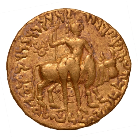 Kushanas, Vima Kadphises, c. 113-127 AD, AV double dinar, 15.84 g.