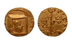 Stamp of Coins » Kushan Kushanas, Vima Kadphises, c. 113-127 AD, in window, AV quarter dinar, 2.01 g.