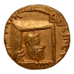 Stamp of Coins » Kushan Kushanas, Vima Kadphises, c. 113-127 AD, in window, AV quarter dinar, 2.01 g.