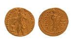 Stamp of Coins » Kushan Kushanas, Kanishka I, c. 127-152, Nana, AV dinar, 7.79 g.