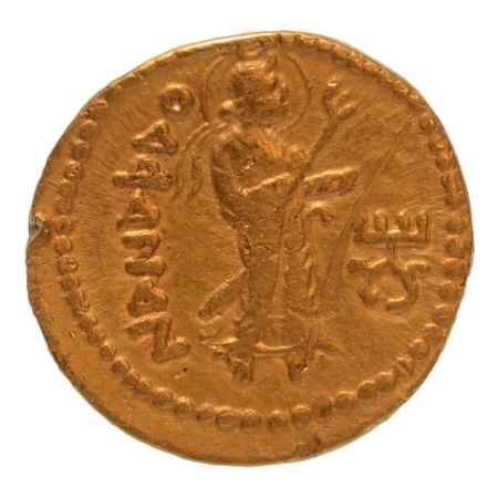 Kushanas, Kanishka I, c. 127-152, Nana, AV dinar, 7.79 g.