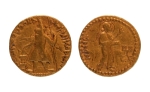 Stamp of Coins » Kushan Kushanas, Kanishka I, c. 127-152, Nana, AV dinar, 7.90 g.