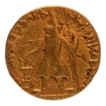 Stamp of Coins » Kushan Kushanas, Kanishka I, c. 127-152, Nana, AV dinar, 7.90 g.