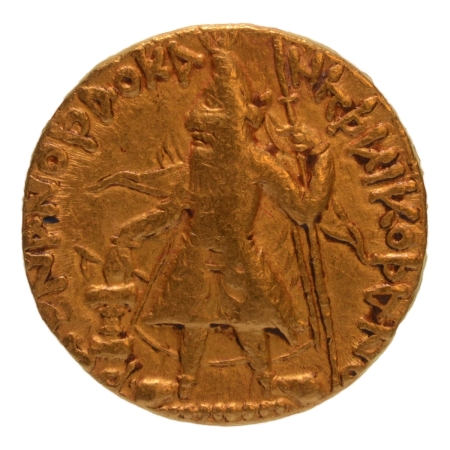 Kushanas, Kanishka I, c. 127-152, Nana, AV dinar, 7.90 g.