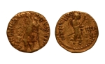 Stamp of Coins » Kushan Kushanas, Kanishka I, c. 127-152, Nana, AV quarter dinar, 1.57 g.
